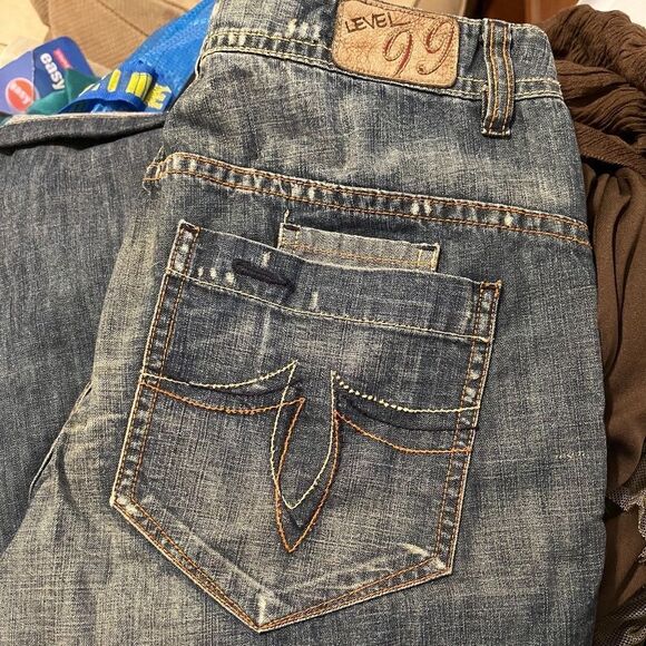 Anthro Level 99 Wide Leg Cropped Jeans Sz 29 - Picture 1 of 9